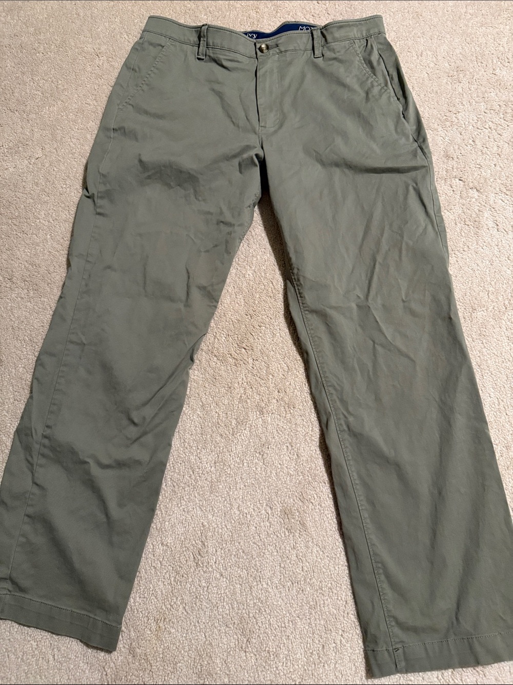 crown & ivy Olive Green Men's Chino Pants